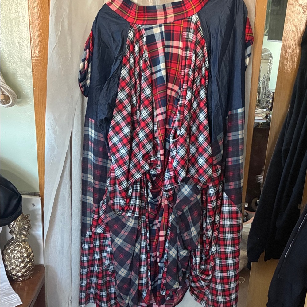 TOV Noir Plaid Skirt